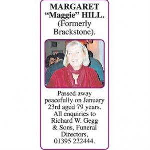 MARGARET "MAGGIE" HILL