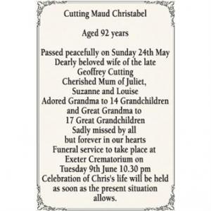 MAUD CHRISTABLE CUTTING