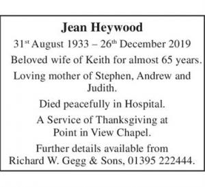 JEAN HEYWOOD