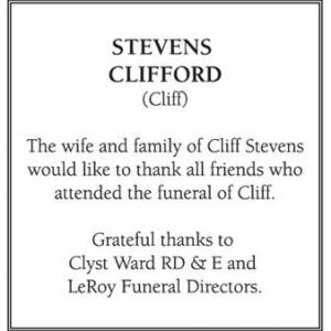 CLIFFORD (CLIFF) STEVENS