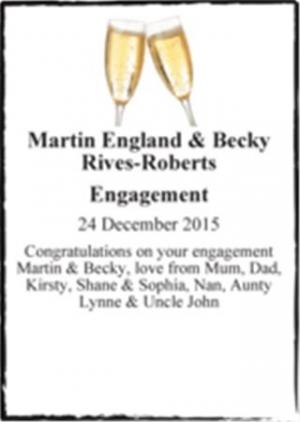 Martin England & Becky Rives-Roberts