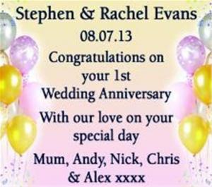 Stephen and Rachel Evans